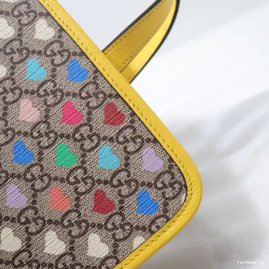 First bag ru bag GG GUCCI tote Children's hearts 0707